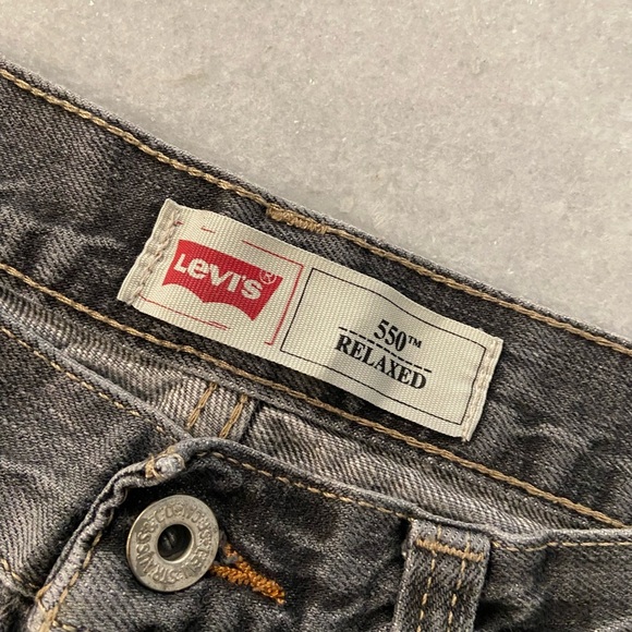 Levi’s 505 Gray Straight Leg Jeans Size 18 Regular 29x24” Cropped Hemmed - Picture 11 of 12